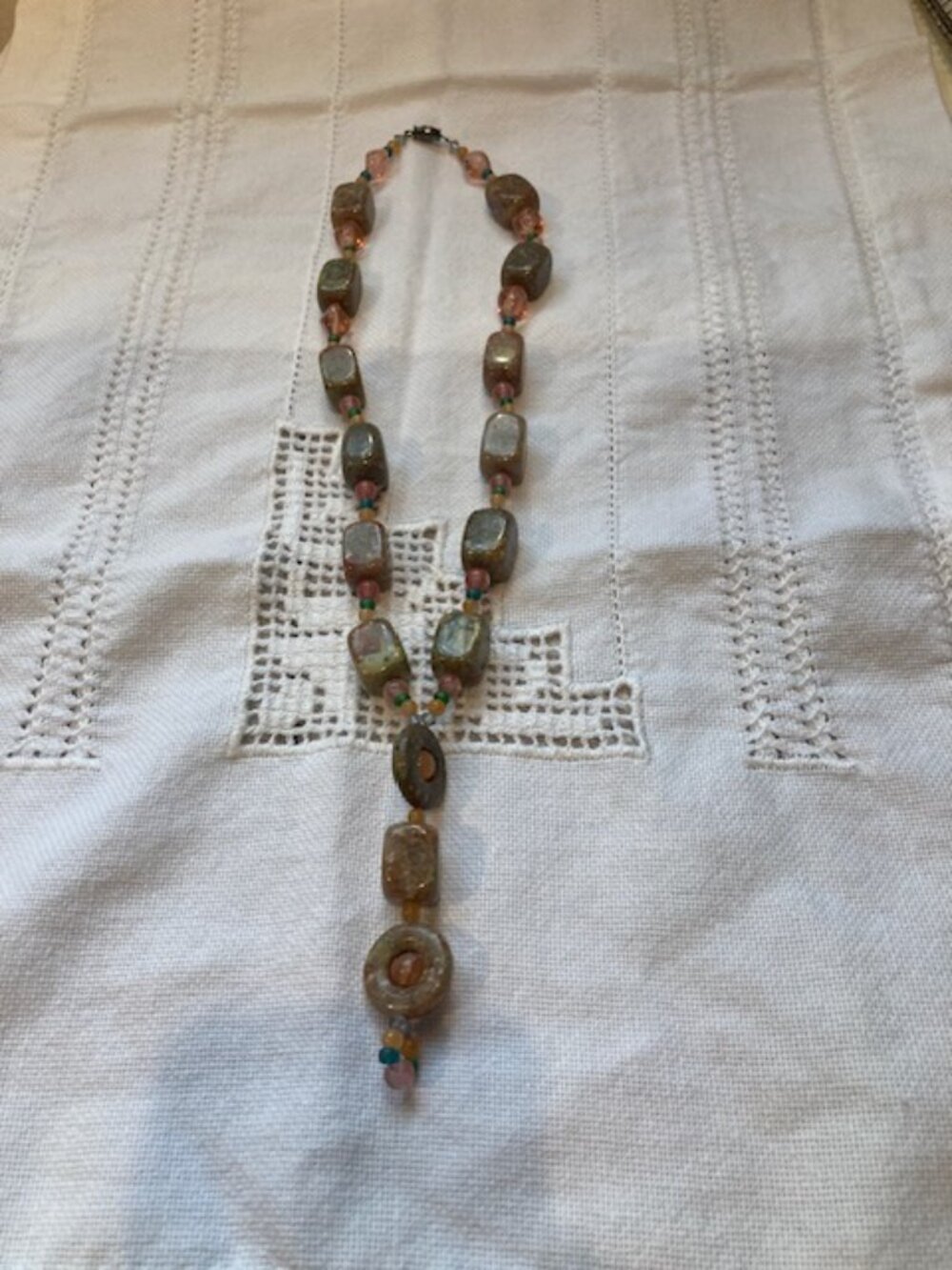 Tan stone necklace